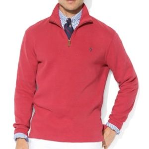 Ralph Lauren Red Half zip sweater (size S)